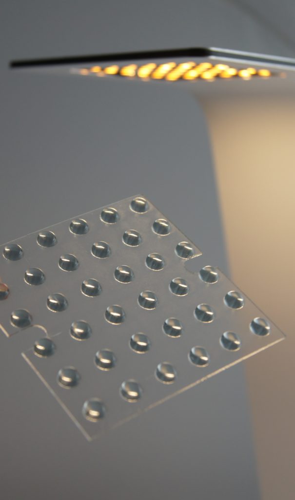 Picture of 3D printed lens array by Luximprint