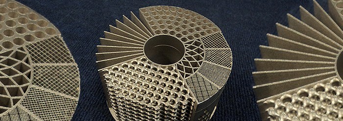 Heat sinks created by using 3D Metal Printing.