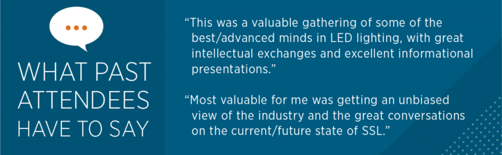 Testimonials for the 2021 DOE R&D Lighting Workshop listing