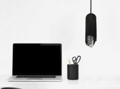 Flux Lamp by Gabi Potsa: A Play of Harmonious Lines and Smooth Geometric Curves inspired by Falling Ribbons Header image for blogpost about Flux Lamp by Gabi Potsa