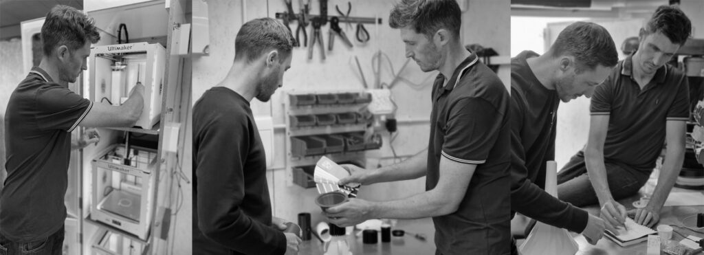 3D Printing in action: The LumiAdd team exploring the latest in 3D Printed Lighting.